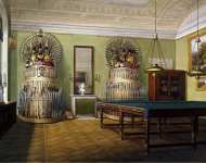 Hau Edward Petrovich Interiors of the Winter Palace. The Billiard Room of Emperor Alexander II - Hermitage